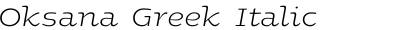 Oksana Greek Italic